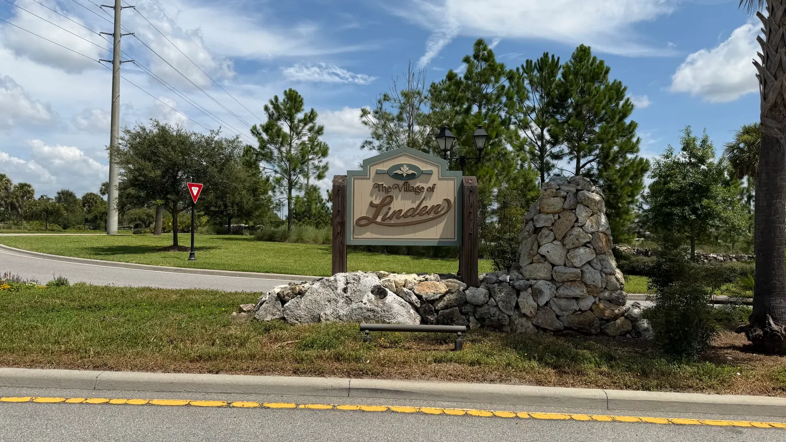 Village of Linden entrance sign in The Villages, FL